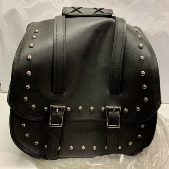 Diamond Plate 2 Pc Motorcycle Saddlebag PVC Z504